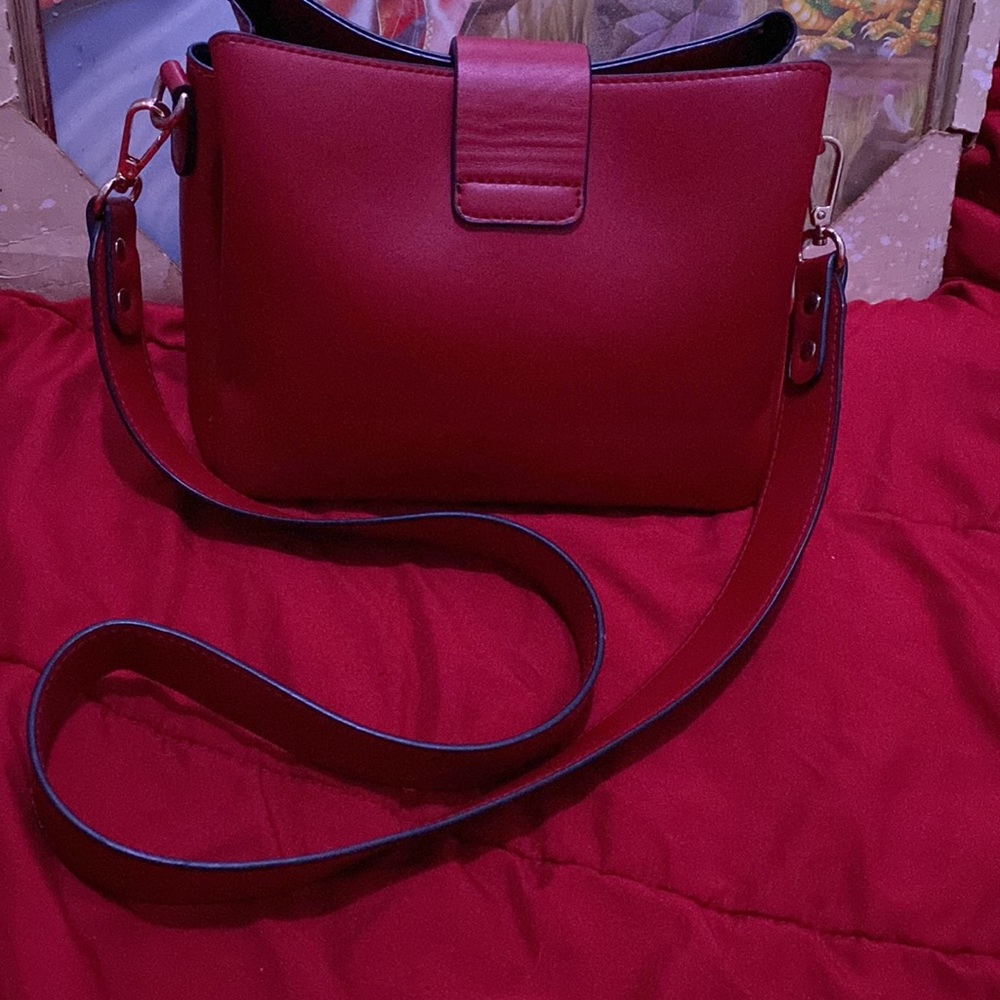 Prada red bag 3in long 3in deep - Picture 2 of 6